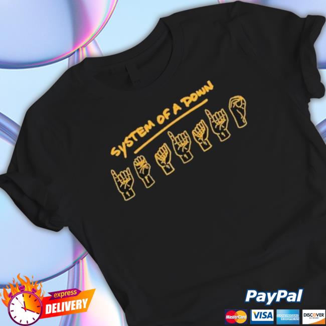System Of A Down Merch System Hand Shirt System Of A Down Merch System Hand Shirt