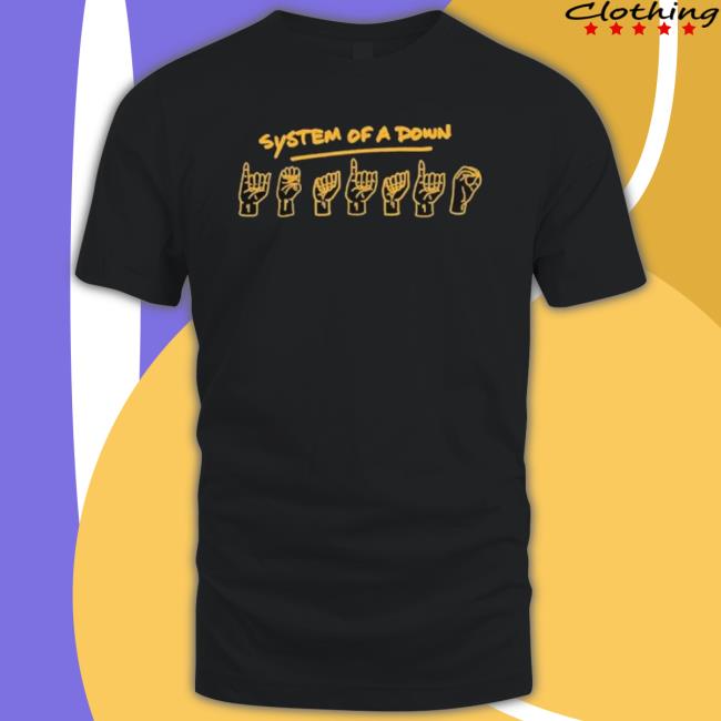 System Of A Down Merch System Hand Shirt System Of A Down Merch System Hand Shirt