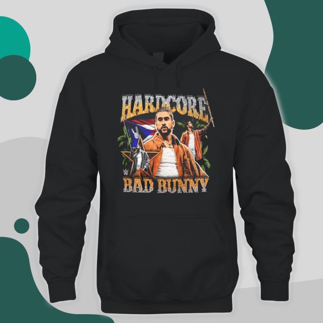 Black Bad Bunny Hardcore Shirt Black Bad Bunny Hardcore Shirt