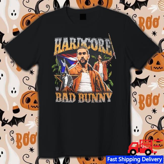 Black Bad Bunny Hardcore Shirt Black Bad Bunny Hardcore Shirt