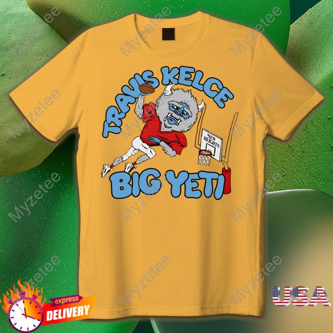 Kansas City Chiefs Travis Kelce Big Yeti T-Shirt from Homage. | Officially Licensed Vintage NFL Apparel from Homage Pro Shop.