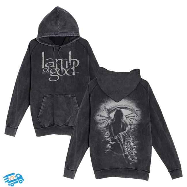 Official Lamb Of God Merch Store Reaper Vintage Black Hoodies Official Lamb Of God Merch Store Reaper Vintage Black Hoodies
