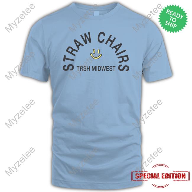 Top Straw Chairs Smiley Face Tee Shirt Top Straw Chairs Smiley Face Tee Shirt