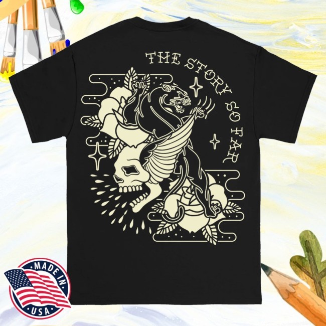 Pure Noise Records Merch The Story So Far Skull Panther Black Tee - Myzetee Shop